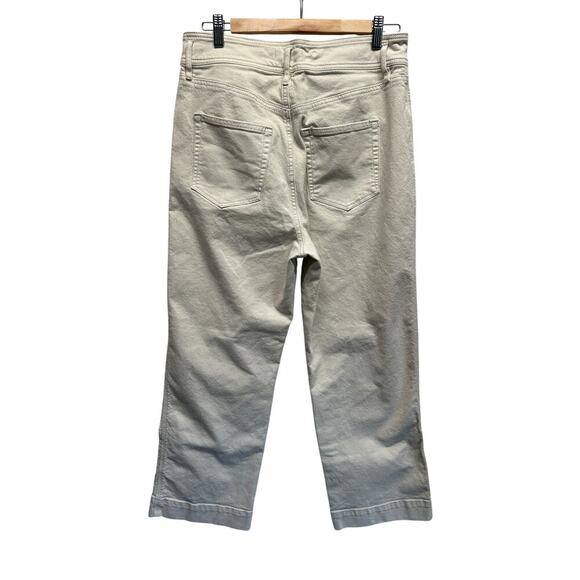 Loft Made and Loved Cream Jeans High Waist Slim WIDE LEG 29/8 Lagenlook Gorp - Picture 8 of 11